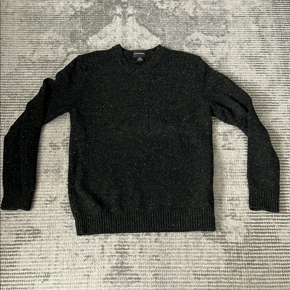 Club Monaco Black Crewneck Sweater Classic Knit